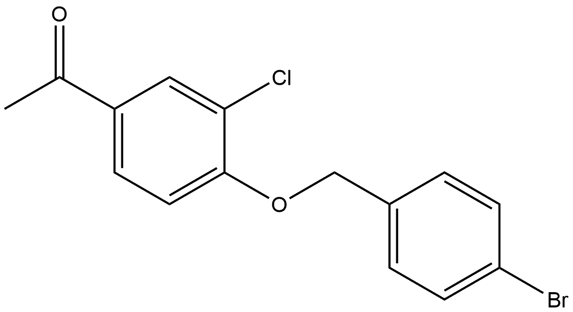 1-[4-[(4-Bromophenyl)methoxy]-3-chlorophenyl]ethanone Structure