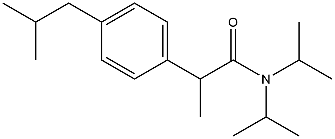 α-Methyl-N,N-bis(1-methylethyl)-4-(2-methylpropyl)benzeneacetamide Structure