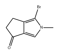 Cyclopenta[c]pyrrol-4(2H)-one, 1-bromo-5,6-dihydro-2-methyl- 구조식 이미지