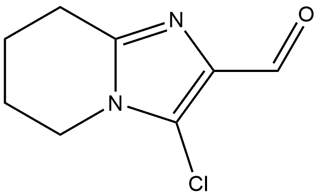 3-chloro-5,6,7,8-tetrahydroimidazo[1,2-a]pyridine-2-carbaldehyde 구조식 이미지