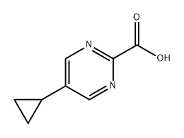 2-Pyrimidinecarboxylic acid, 5-cyclopropyl- 구조식 이미지