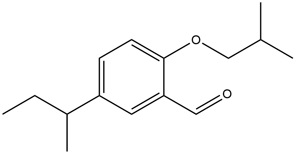 2-(2-Methylpropoxy)-5-(1-methylpropyl)benzaldehyde 구조식 이미지