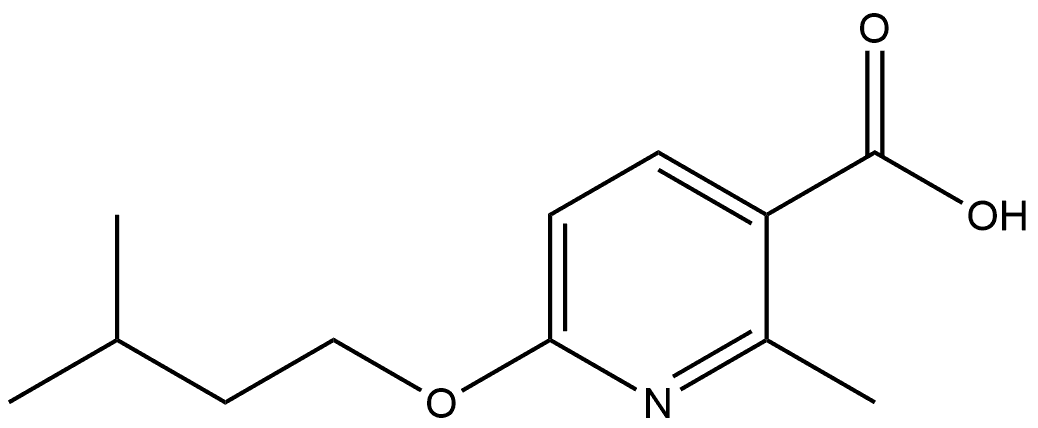 2-Methyl-6-(3-methylbutoxy)-3-pyridinecarboxylic acid Structure