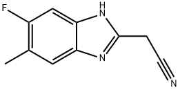 6-Fluoro-5-methyl-1H-benzimidazole-2-acetonitrile Structure