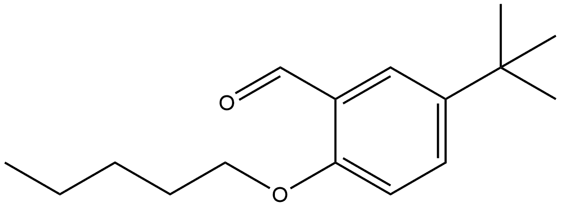 5-(1,1-Dimethylethyl)-2-(pentyloxy)benzaldehyde Structure