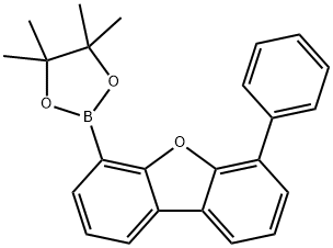 Dibenzofuran, 4-phenyl-6-(4,4,5,5-tetramethyl-1,3,2-dioxaborolan-2-yl)- 구조식 이미지