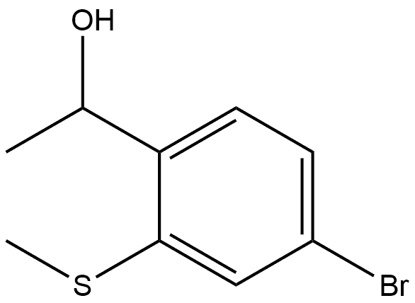 1-(4-bromo-2-(methylthio)phenyl)ethanol Structure