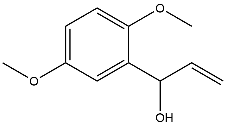 Benzenemethanol, α-ethenyl-2,5-dimethoxy- Structure