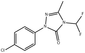 3H-1,2,4-Triazol-3-one, 2-(4-chlorophenyl)-4-(difluoromethyl)-2,4-dihydro-5-methyl- 구조식 이미지