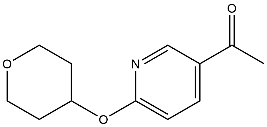 1-[6-[(Tetrahydro-2H-pyran-4-yl)oxy]-3-pyridinyl]ethanone Structure