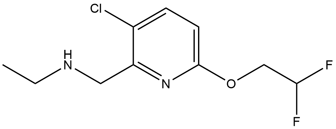 3-Chloro-6-(2,2-difluoroethoxy)-N-ethyl-2-pyridinemethanamine Structure