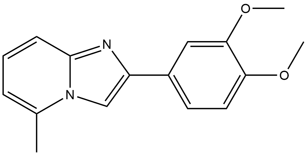 2-(3,4-Dimethoxyphenyl)-5-methylimidazo[1,2-a]pyridine Structure