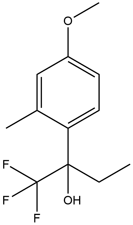 α-Ethyl-4-methoxy-2-methyl-α-(trifluoromethyl)benzenemethanol Structure