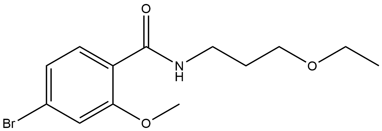 4-Bromo-N-(3-ethoxypropyl)-2-methoxybenzamide Structure