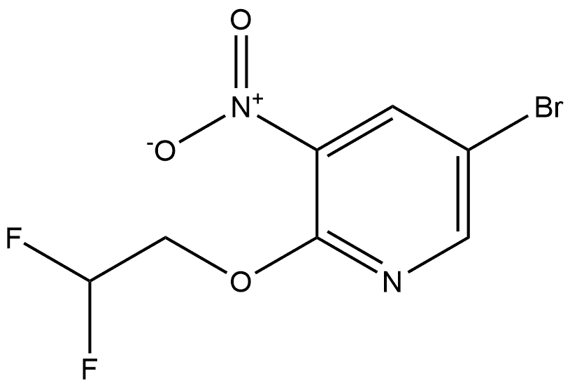 5-bromo-2-(2,2-difluoroethoxy)-3-nitropyridine Structure