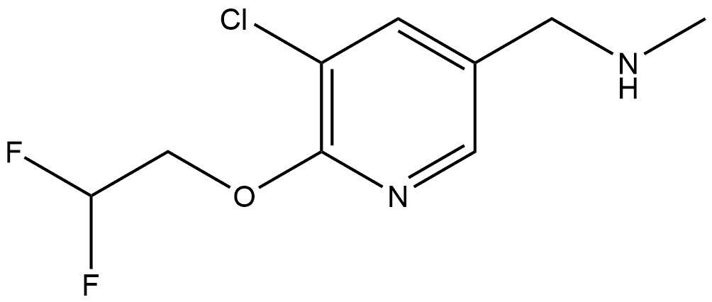 5-Chloro-6-(2,2-difluoroethoxy)-N-methyl-3-pyridinemethanamine Structure