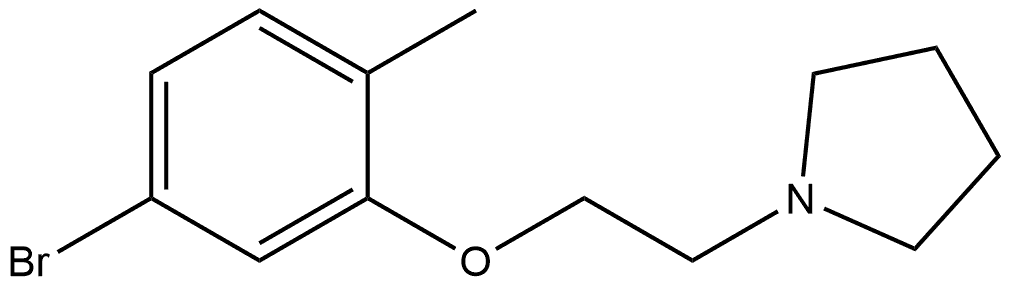 1-[2-(5-Bromo-2-methylphenoxy)ethyl]pyrrolidine Structure