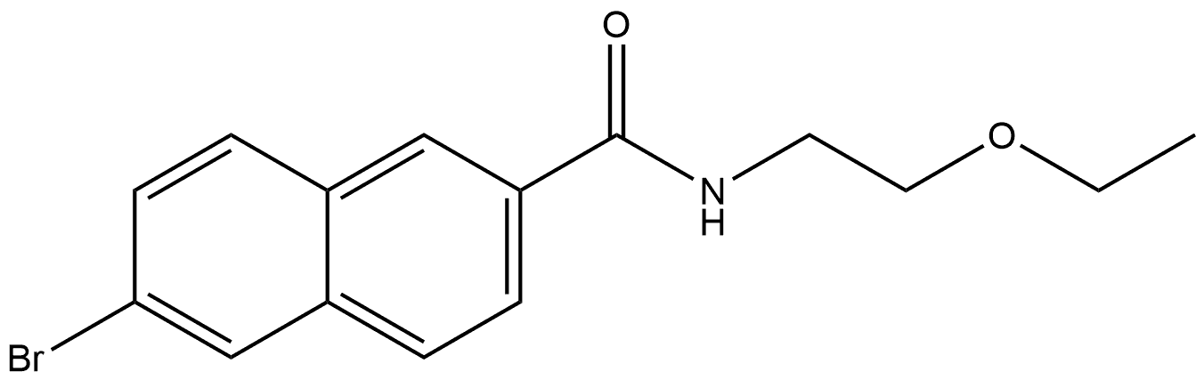 6-Bromo-N-(2-ethoxyethyl)-2-naphthalenecarboxamide Structure