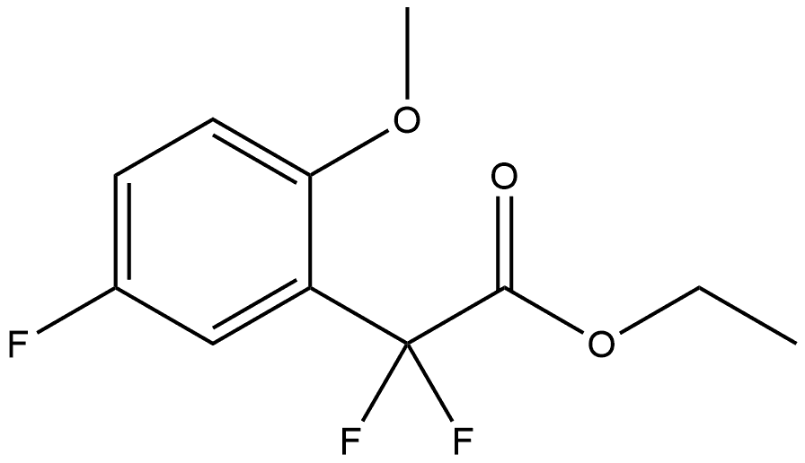 Ethyl α,α,5-trifluoro-2-methoxybenzeneacetate Structure