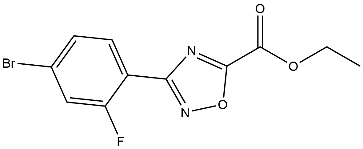 Ethyl 3-(4-Bromo-2-fluorophenyl)-1,2,4-oxadiazole-5-carboxylate Structure