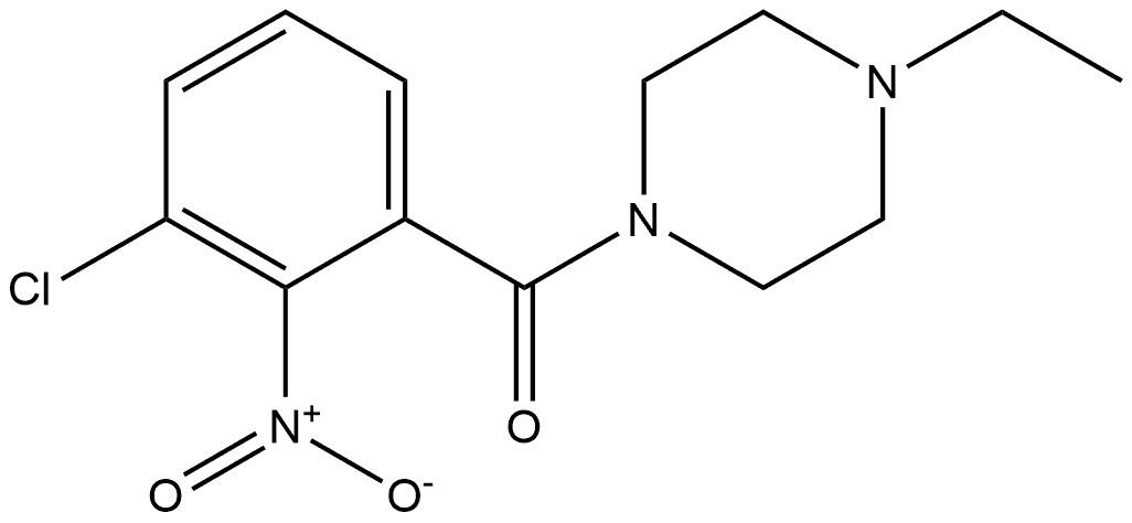 (3-chloro-2-nitrophenyl)(4-ethylpiperazin-1-yl)methanone Structure