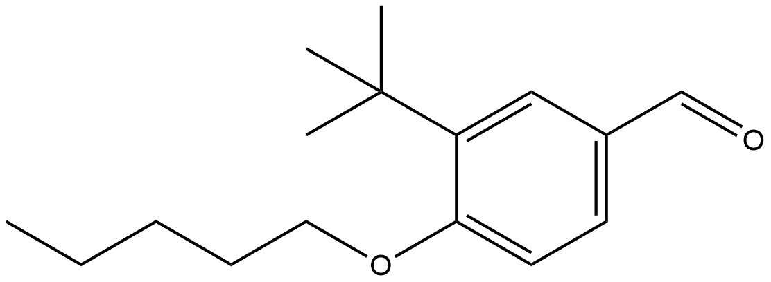 3-(1,1-Dimethylethyl)-4-(pentyloxy)benzaldehyde Structure