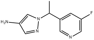 1-[1-(5-Fluoro-3-pyridinyl)ethyl]-1H-pyrazol-4-amine 구조식 이미지