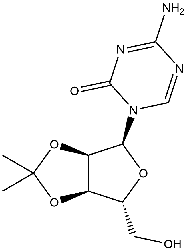 1,3,5-Triazin-2(1H)-one, 4-amino-1-[2,3-O-(1-methylethylidene)-α-D-ribofuranosyl]- 구조식 이미지