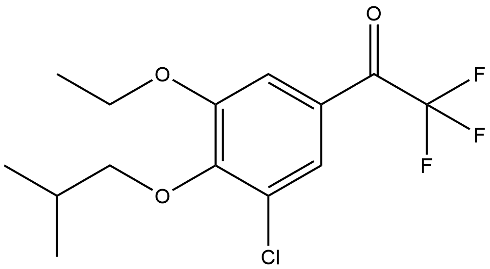 1-(3-Chloro-5-ethoxy-4-isobutoxyphenyl)-2,2,2-trifluoroethanone Structure