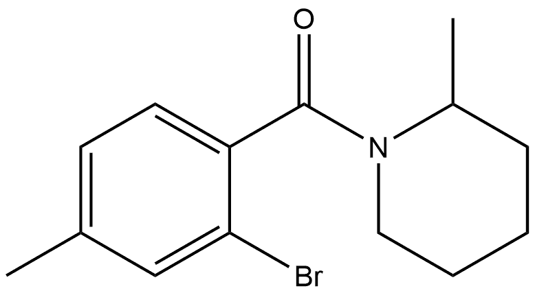 (2-Bromo-4-methylphenyl)(2-methyl-1-piperidinyl)methanone Structure