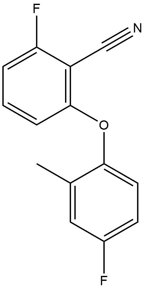 2-Fluoro-6-(4-fluoro-2-methylphenoxy)benzonitrile Structure