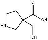 3-Pyrrolidinecarboxylic acid, 3-(hydroxymethyl)- Structure