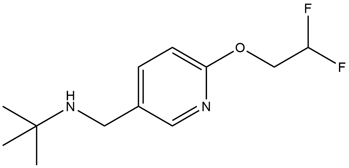 6-(2,2-Difluoroethoxy)-N-(1,1-dimethylethyl)-3-pyridinemethanamine Structure