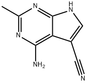 4-Amino-2-methyl-7H-pyrrolo[2,3-d]pyrimidine-5-carbonitrile 구조식 이미지