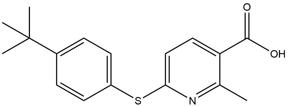 6-[[4-(1,1-Dimethylethyl)phenyl]thio]-2-methyl-3-pyridinecarboxylic acid Structure