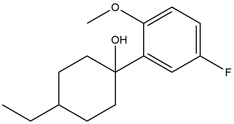 4-Ethyl-1-(5-fluoro-2-methoxyphenyl)cyclohexanol Structure