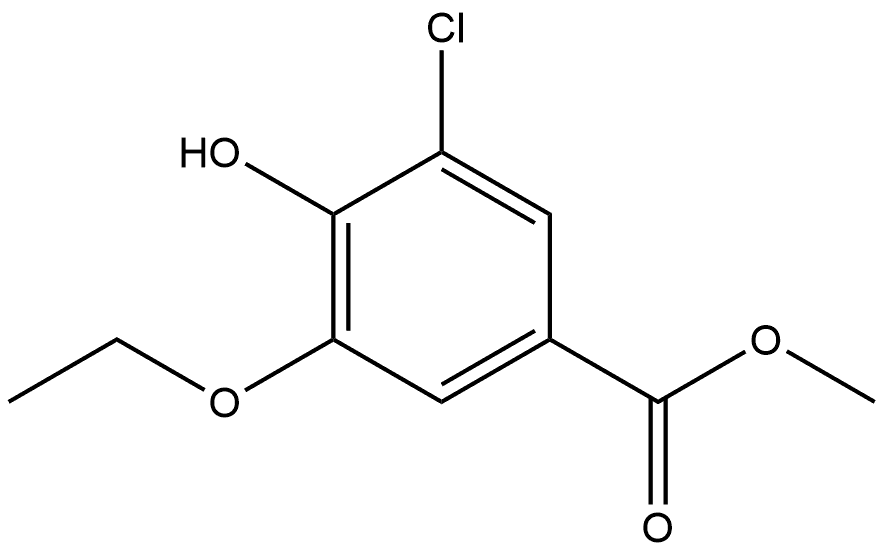 Methyl 3-chloro-5-ethoxy-4-hydroxybenzoate Structure