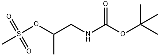 Carbamic acid, N-[2-[(methylsulfonyl)oxy]propyl]-, 1,1-dimethylethyl ester Structure