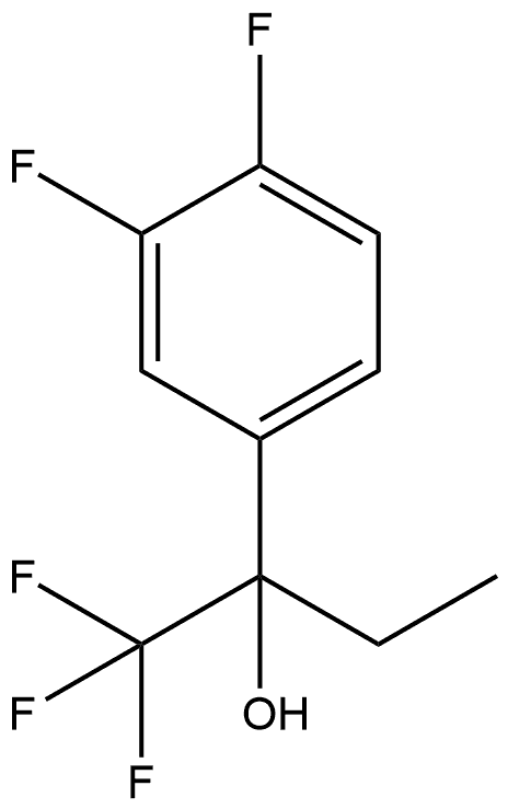 α-Ethyl-3,4-difluoro-α-(trifluoromethyl)benzenemethanol Structure