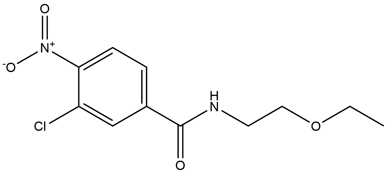 3-chloro-N-(2-ethoxyethyl)-4-nitrobenzamide Structure