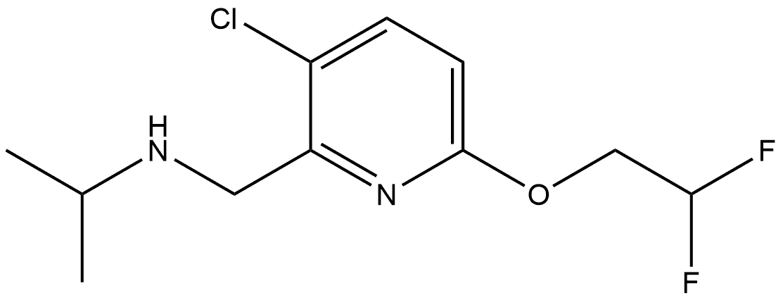 3-Chloro-6-(2,2-difluoroethoxy)-N-(1-methylethyl)-2-pyridinemethanamine Structure