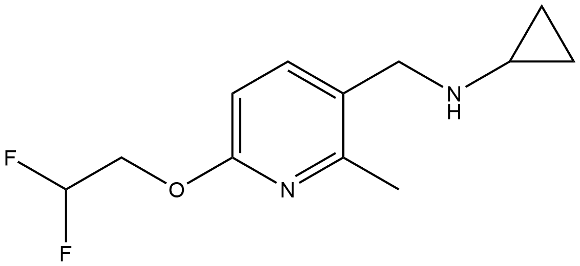 N-Cyclopropyl-6-(2,2-difluoroethoxy)-2-methyl-3-pyridinemethanamine Structure