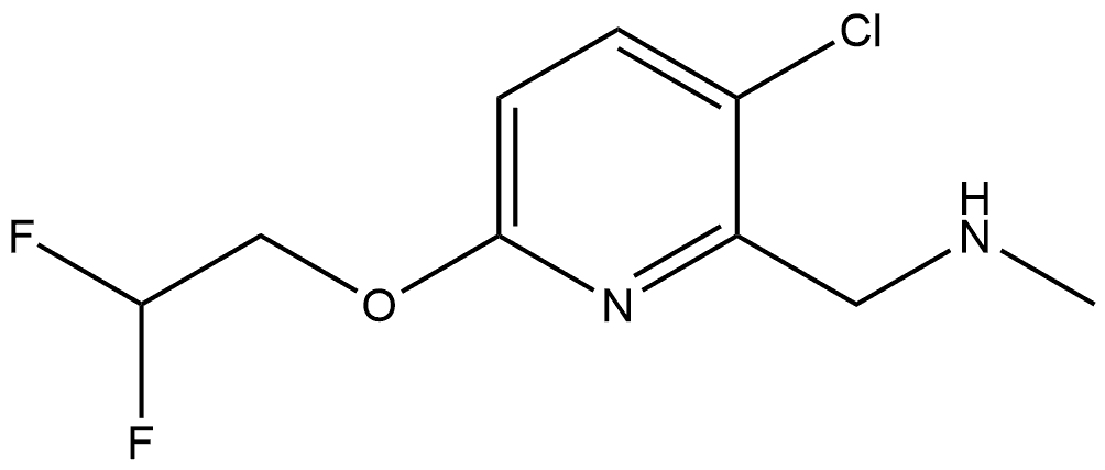 3-Chloro-6-(2,2-difluoroethoxy)-N-methyl-2-pyridinemethanamine Structure