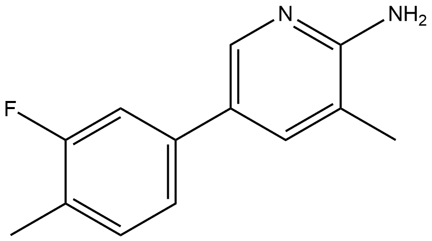 5-(3-Fluoro-4-methylphenyl)-3-methyl-2-pyridinamine Structure