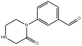 Benzaldehyde, 3-(2-oxo-1-piperazinyl)- Structure