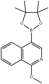 Isoquinoline, 1-methoxy-4-(4,4,5,5-tetramethyl-1,3,2-dioxaborolan-2-yl)- Structure