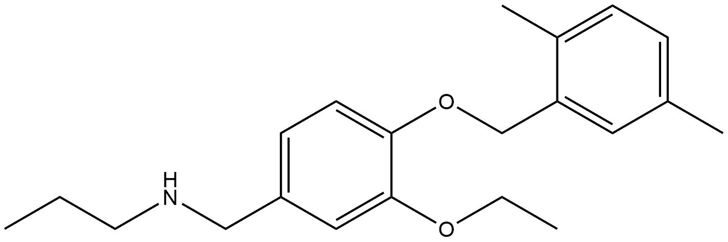 4-[(2,5-Dimethylphenyl)methoxy]-3-ethoxy-N-propylbenzenemethanamine Structure