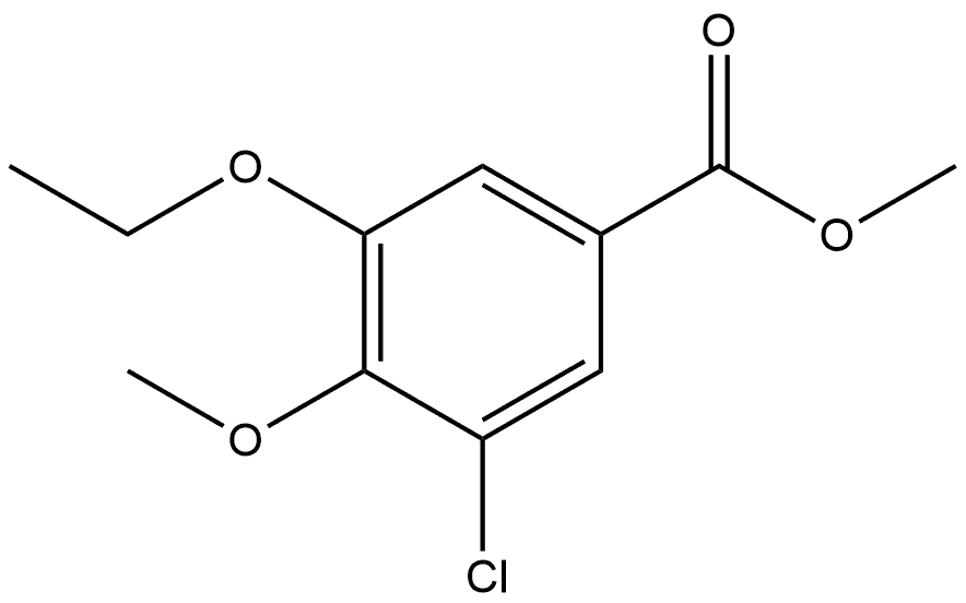 Methyl 3-chloro-5-ethoxy-4-methoxybenzoate Structure