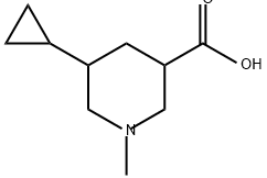 3-Piperidinecarboxylic acid, 5-cyclopropyl-1-methyl- 구조식 이미지