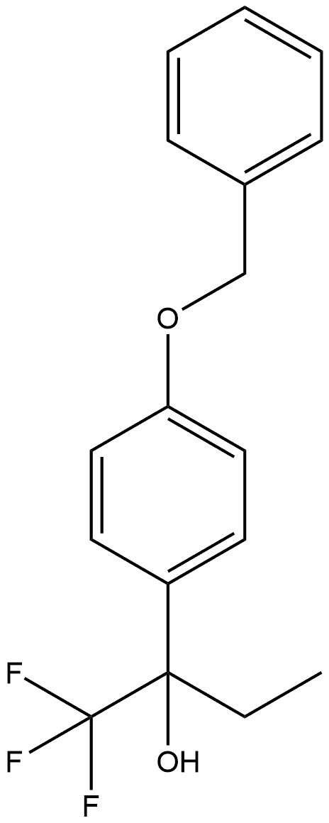 α-Ethyl-4-(phenylmethoxy)-α-(trifluoromethyl)benzenemethanol Structure